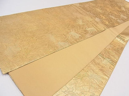 平和屋着物■六通柄袋帯 秋草文 金糸 逸品 ch2937