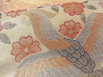 平和屋着物■佐賀錦 六通柄袋帯 鳳凰吉祥花文 金糸 逸品 ch2954