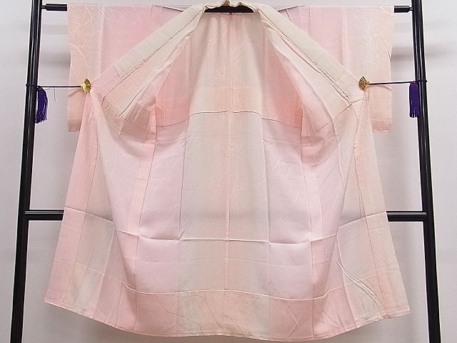 平和屋着物■上質な長襦袢 無双仕立て 枝地紋 暈し染め 逸品 ch3042