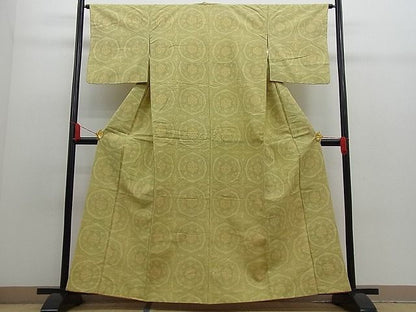 平和屋着物■上質な紬　花吉祥文様　逸品　n-ck0974