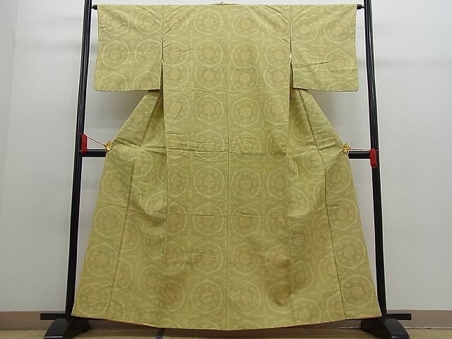平和屋着物■上質な紬　花吉祥文様　逸品　n-ck0974