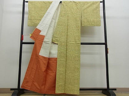 平和屋着物■上質な紬　花吉祥文様　逸品　n-ck0974