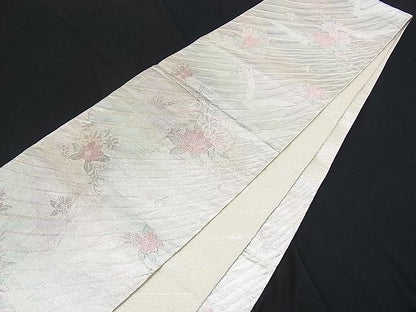 平和屋着物■六通柄袋帯 花鳥文 金銀彩 逸品 n-ck1041