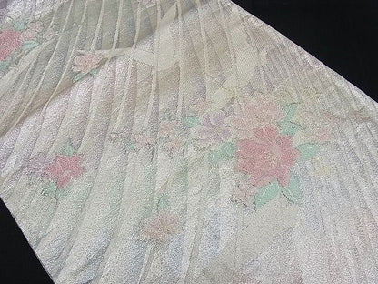 平和屋着物■六通柄袋帯 花鳥文 金銀彩 逸品 n-ck1041