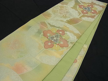 平和屋着物■六通柄袋帯 扇面花丸文 金銀糸 逸品 n-ck1043