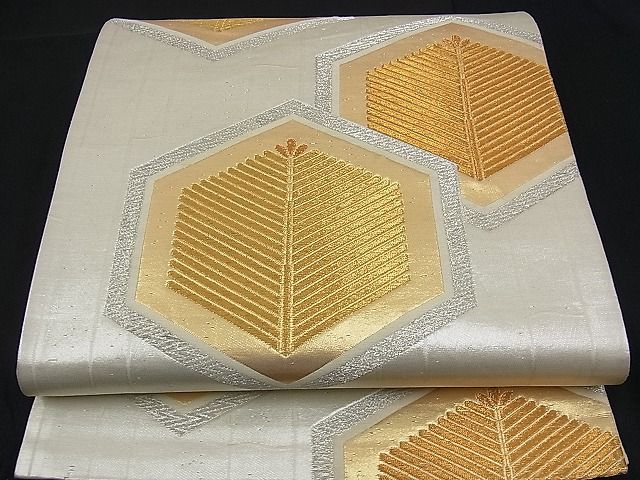 平和屋着物■六通柄袋帯 亀甲文 金銀糸 逸品 n-ck1108
