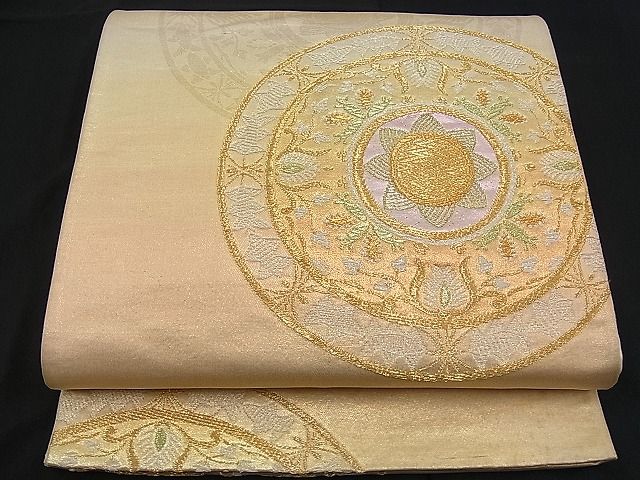 平和屋着物■六通柄袋帯 花丸文 金銀糸 逸品 n-ck1120