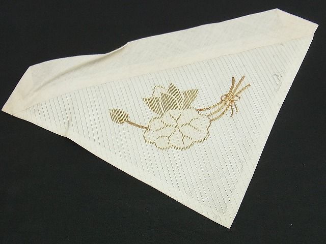平和屋着物■夏物　打敷　縦絽　内敷　駒刺繍　法衣　寺院　仏具　仏教　僧侶　神職　装束　A-ck1460