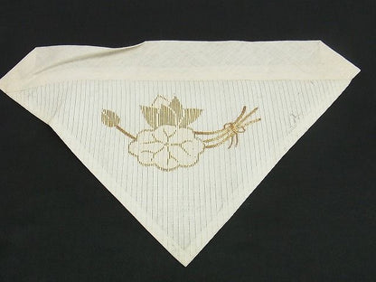 平和屋着物■夏物　打敷　縦絽　内敷　駒刺繍　法衣　寺院　仏具　仏教　僧侶　神職　装束　A-ck1460