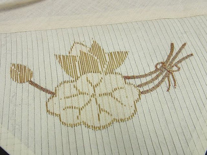 平和屋着物■夏物　打敷　縦絽　内敷　駒刺繍　法衣　寺院　仏具　仏教　僧侶　神職　装束　A-ck1460