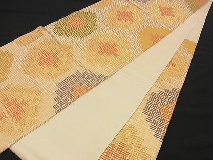 平和屋着物■六通柄袋帯 唐織 吉祥文 金糸 逸品 n-cm0072