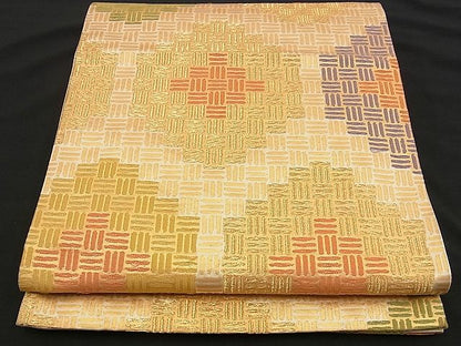 平和屋着物■六通柄袋帯 唐織 吉祥文 金糸 逸品 n-cm0072