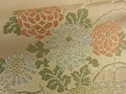 平和屋着物■アンティーク 大正ロマン 六通柄 本袋帯 風景文 金糸 逸品 cm1928