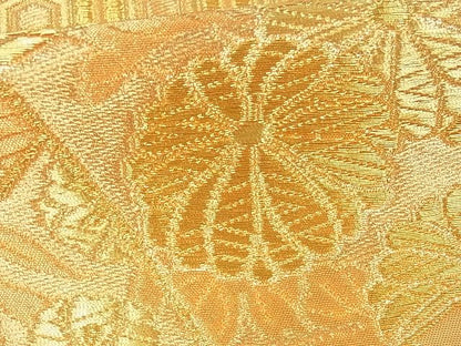 平和屋着物■六通柄袋帯 吉祥扇面花文 金糸 逸品 cm2409