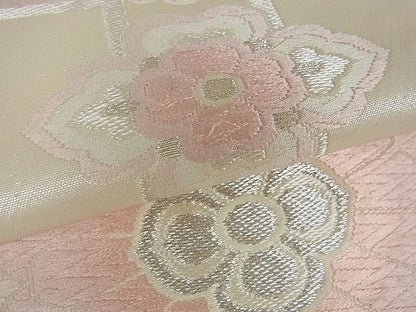 平和屋着物■六通柄袋帯 唐織 正倉院花文 金銀糸 逸品 cm2416