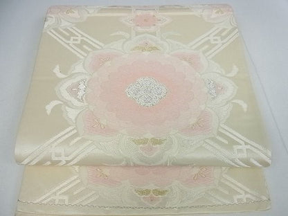 平和屋着物■六通柄袋帯 唐織 正倉院花文 金銀糸 逸品 cm2416