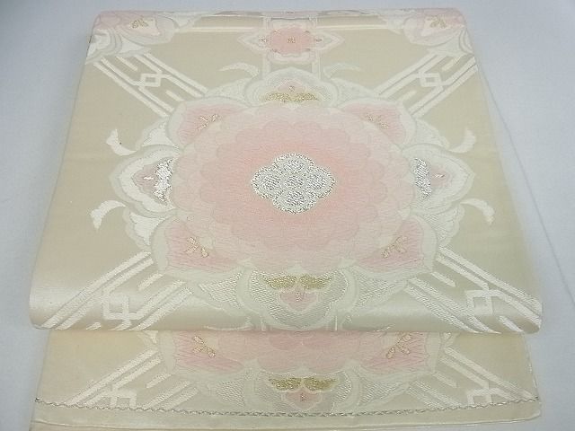 平和屋着物■六通柄袋帯 唐織 正倉院花文 金銀糸 逸品 cm2416