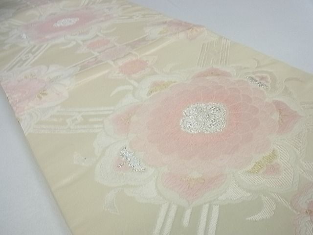 平和屋着物■六通柄袋帯 唐織 正倉院花文 金銀糸 逸品 cm2416