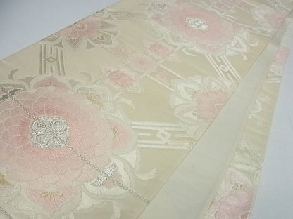 平和屋着物■六通柄袋帯 唐織 正倉院花文 金銀糸 逸品 cm2416