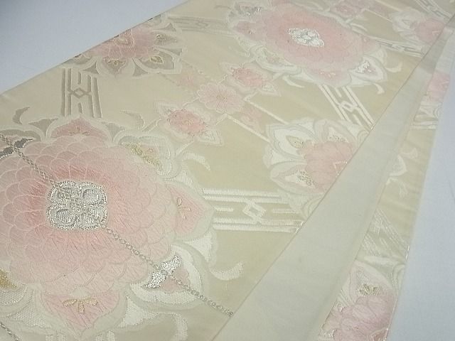 平和屋着物■六通柄袋帯 唐織 正倉院花文 金銀糸 逸品 cm2416