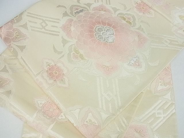 平和屋着物■六通柄袋帯 唐織 正倉院花文 金銀糸 逸品 cm2416