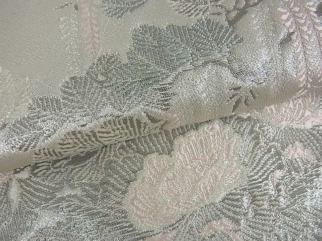 平和屋着物■六通太鼓柄袋帯 王朝飾花鳥園図 銀糸 逸品 cm2463