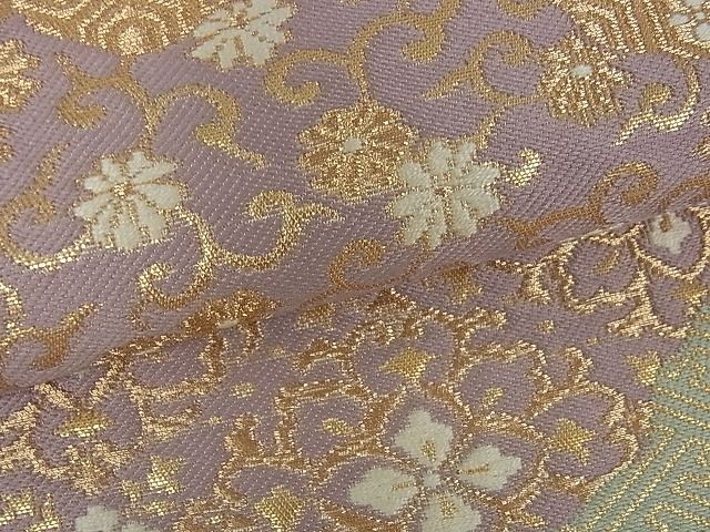 平和屋着物■六通柄袋帯 地紙吉祥花文 金糸 逸品 cm2495