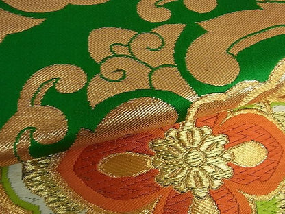 平和屋着物■六通柄袋帯 正倉院花文 金糸 逸品 cm2568