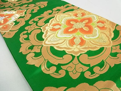 平和屋着物■六通柄袋帯 正倉院花文 金糸 逸品 cm2568