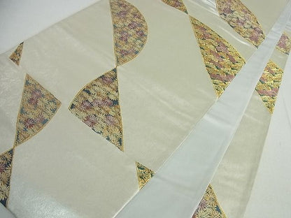 平和屋着物■六通柄袋帯 花松文 金糸 逸品 cm2575