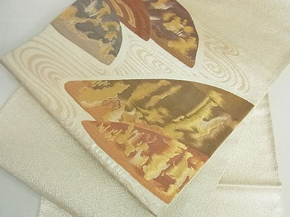 平和屋着物■太鼓柄袋帯 流水重山文 金銀糸 逸品 cm2916