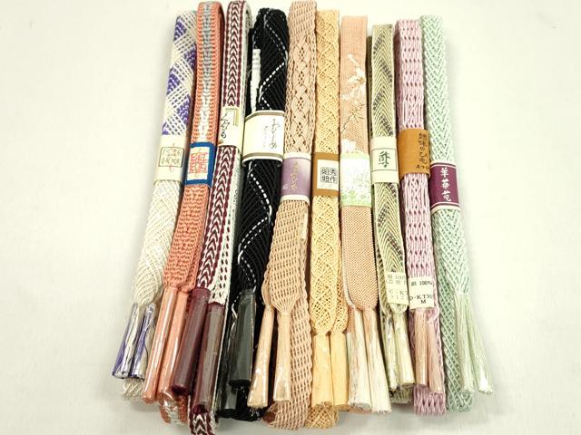 平和屋本店■夏物　和装小物　帯締め10本セット　逸品　未使用　CXAA0321s5