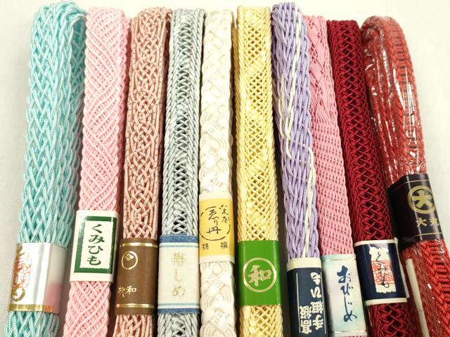 平和屋本店■夏物　和装小物　帯締め10本セット　逸品　未使用　CXAA0322s5