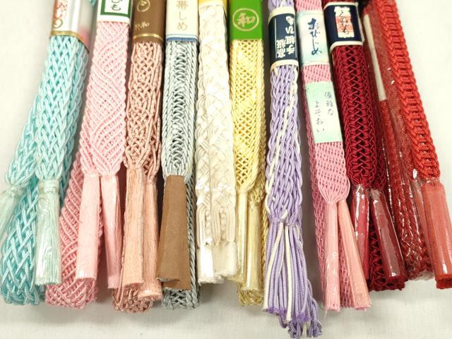 平和屋本店■夏物　和装小物　帯締め10本セット　逸品　未使用　CXAA0322s5