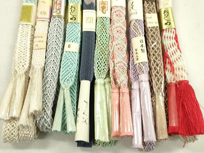 平和屋本店■夏物　和装小物　帯締め10本セット　逸品　未使用　CXAA0323s5