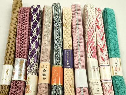 平和屋本店■夏物　和装小物　帯締め10本セット　逸品　未使用　CXAA0325s5