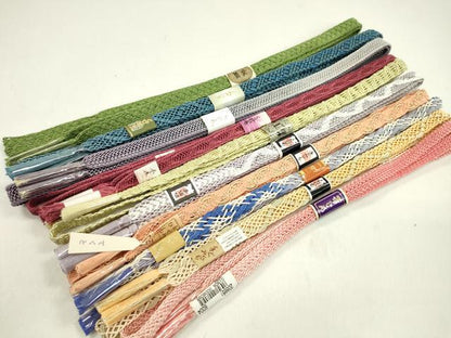 平和屋本店■夏物　和装小物　帯締め10本セット　逸品　未使用　CXAA0326s5