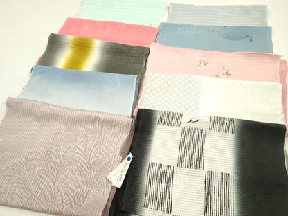 平和屋本店■夏物　和装小物　帯揚げ10枚セット　逸品　CXAA0328s5