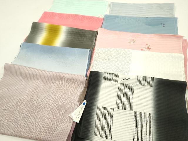 平和屋本店■夏物　和装小物　帯揚げ10枚セット　逸品　CXAA0328s5