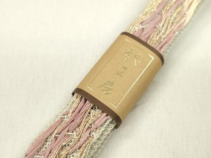 平和屋本店■夏物　和装小物　上質な帯締め　夏高麗　金糸　日本橋・龍工房謹製　逸品　未使用　CXAA0331s5