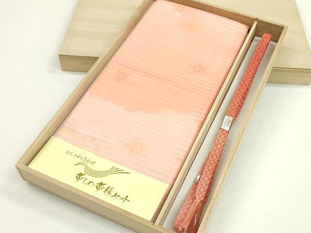 平和屋本店■夏物　和装小物　帯締め・帯揚げセット　逸品　未使用　CXAA0342s5
