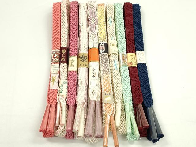 平和屋本店■夏物　和装小物　帯締め10本セット　逸品　未使用　CXAA0346s5