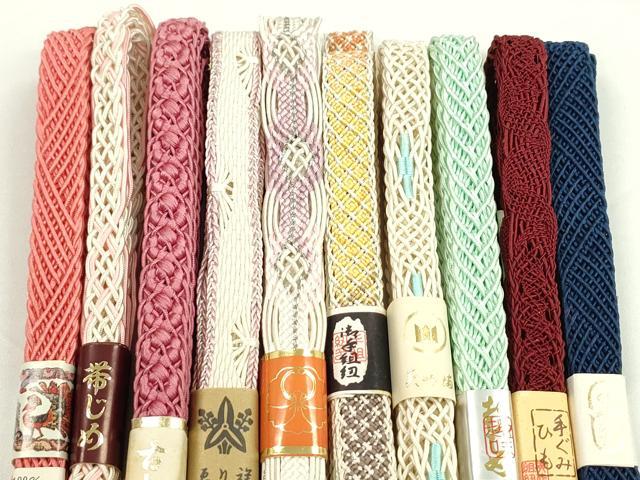 平和屋本店■夏物　和装小物　帯締め10本セット　逸品　未使用　CXAA0346s5