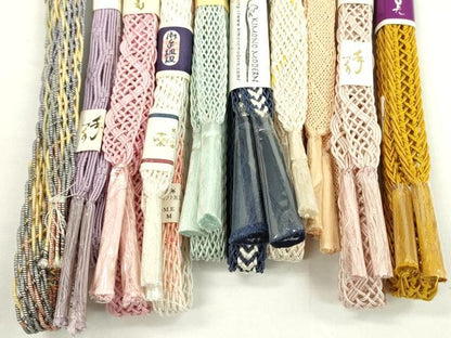 平和屋本店■夏物　和装小物　帯締め10本セット　逸品　未使用　CXAA0347s5