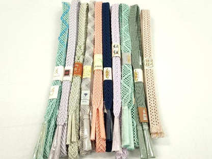 平和屋本店■夏物　和装小物　帯締め10本セット　逸品　未使用　CXAA0349s5