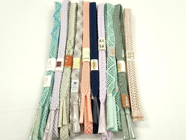 平和屋本店■夏物　和装小物　帯締め10本セット　逸品　未使用　CXAA0349s5