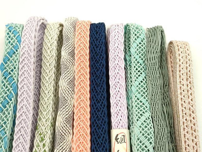 平和屋本店■夏物　和装小物　帯締め10本セット　逸品　未使用　CXAA0349s5