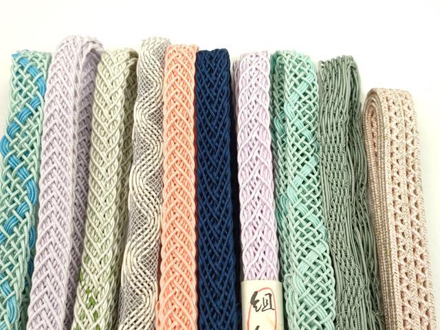 平和屋本店■夏物　和装小物　帯締め10本セット　逸品　未使用　CXAA0349s5