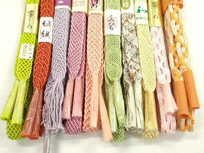 平和屋本店■夏物　和装小物　帯締め10本セット　逸品　未使用　CXAA0350s5