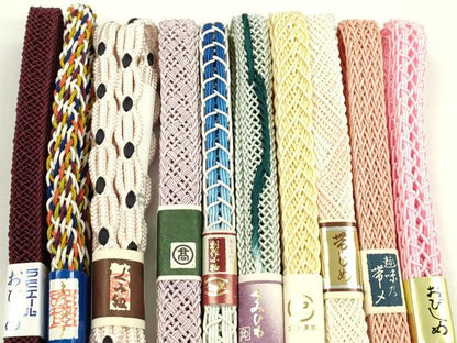 平和屋本店■夏物　和装小物　帯締め10本セット　逸品　未使用　CXAA0351s5